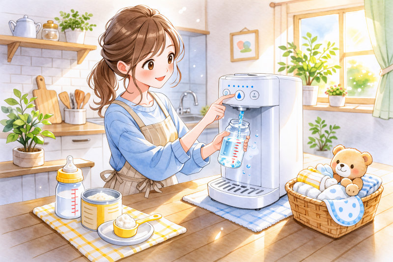 エブリィフレシャスでミルクを作る前に確認したい温度設定